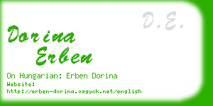 dorina erben business card